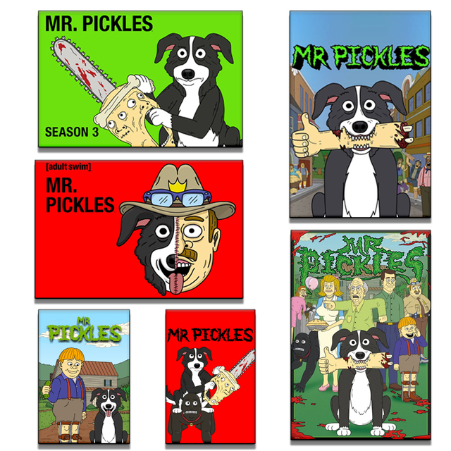 Mr Pickles Dark Cartoon Poster Evil Dog Evil Spirit Canvas Printing Poster  Wall Decor Picture for Bar Game Room Wall Decoration - AliExpress